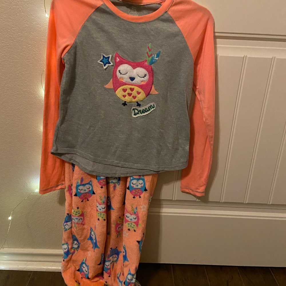 Kids owl pajama set